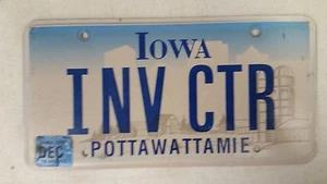 2004 IOWA Pottawattamie License Plate INV CTR - Picture 1 of 1