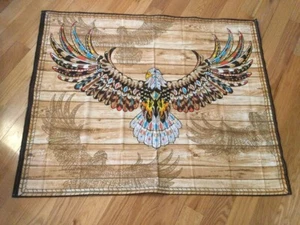 Table Cloth or wall decoration, Eagle on brown 42 x 34, new polyester - Picture 1 of 6