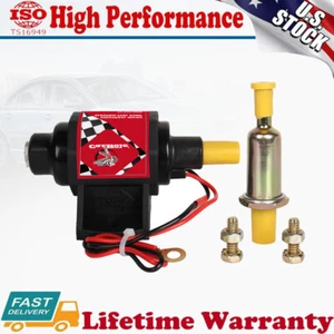 Universal 2-3 PSI 28 GPH Low Pressure Electric Inline Fuel Pump Gas Carburetor - Picture 1 of 14