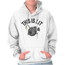 This Is Lit Anglerfish Funny Fisherman Gift Hoodies Sweat Shirts Sweatshirts