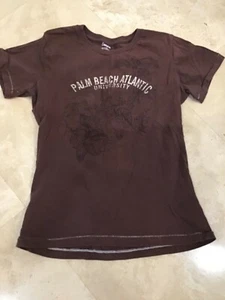 LEAGUE T SHIRT SHORT SLEEVE BROWN PALM BEACH ATLANTIC SIZE YOUTH EXTRA LARGE NEW - Picture 1 of 2