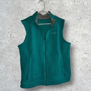 Chaleco para mujer verde azulado Eddie Bauer cremallera completa sin mangas talla XL puntada de diamante - Imagen 1 de 8