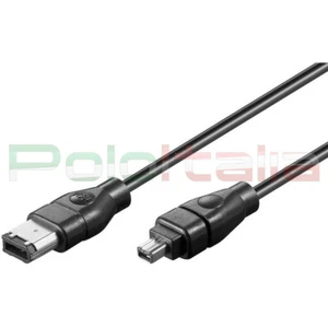 Cavo 1,8m FIREWIRE da 6 a 4 pin 400 IEEE 1394 per dati pc foto Jvc Nikon mini dv - Foto 1 di 1