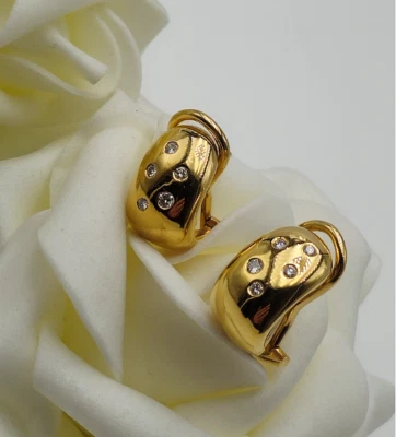 QUINN-Brillant-Ohrstecker mit Clip-Verschluss - 10 Brillanten - 585er Gelb-Gold - Bild 1 von 4