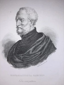 Ritratto/ Giovanbattista Ramusio Diplomatico/ Treviso Pirola acquaforte 1837 - Picture 1 of 2