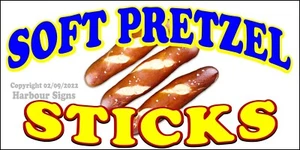 Calcomanía de vinilo de concesión de camión de comida con palos de pretzel suave (elige tu talla) - Imagen 1 de 3