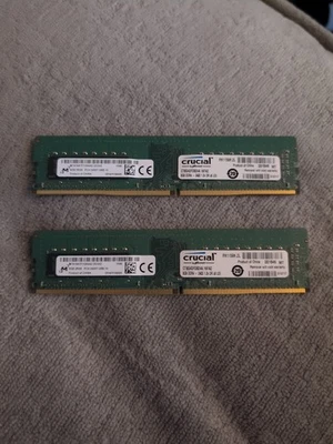 16GB Crucial DDR 4-2400 (2 X 8GB) Memory Modules  Part No  CT8G4DFD824A - Image 1 of 2