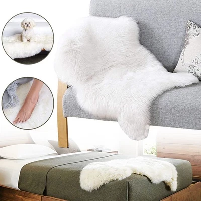 Faux Lammfell Schaffell Teppich Longhair Lammfellimitat Teppich Bettvorleger DE - Bild 1 von 4