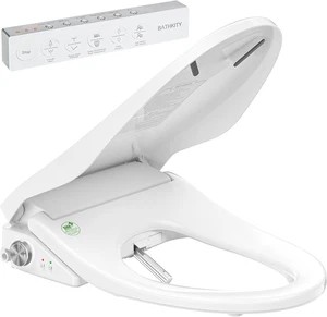 Asiento inodoro electrico d econ bidet caliente secador aire boquilla acero - Bild 1 von 12