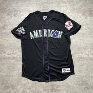 VTG 90s MLB ALL STAR GAME 1998 PAUL ONEILL NEW YORK YANKEES MAJESTIC JERSEY XL - Picture 1 of 7