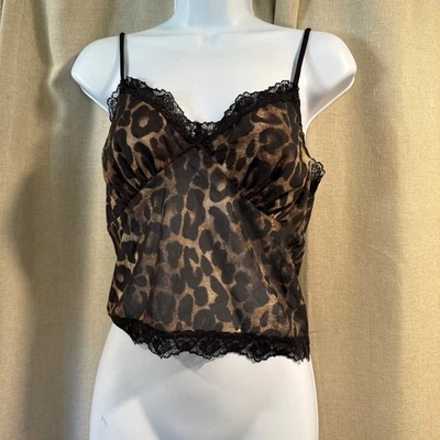 Camiseta sin mangas Y2K con estampado de animales de leopardo transparente talla L Foto 1 de 4