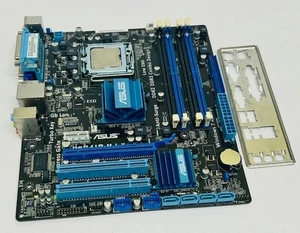 Asus P5G41C-M LX REV. 1.00G Socket 775 DDR2-DDR3 Motherboard with I/O Plate - Picture 1 of 6