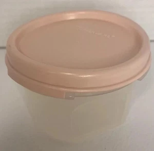 Vintage Tupperware 200ml kleiner Behälter 1605-4 und Deckel 1607-16 rosa mauve - Bild 1 von 4