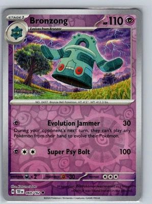 Bronzong 069/162 Reverse Holo Uncommon SV05: Temporal Forces NM - Image 1 of 2