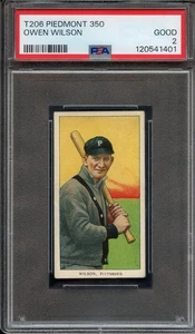 1909-11 T206 Owen Wilson RC PSA 2 Nice High End Pittsburgh Pirates 1401 - Picture 1 of 2