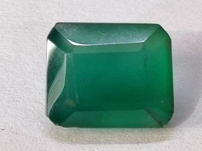 Piedra preciosa suelta de ónix verde corte esmeralda natural de 5,91 quilates con certificación EGL Foto 1 de 4