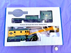 BACHMANN #16110 READING RR 250-TON CRANE CARS/BOOM TENDER SILVER SERIES HO NIB - Picture 1 of 6
