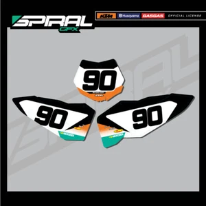Números de fondo MX personalizados gráficos corredor KTM SX SXF 125 250 350 450 2009 - Imagen 1 de 5
