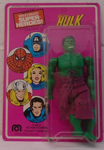 Marvel Mego 8" The Incredible Hulk Bruce Banner Super Hero 1978 Knee Joints READ Cover
