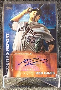 2016 Topps Update Ken Giles Auto Scouting Report Houston Astros #SRA-KG