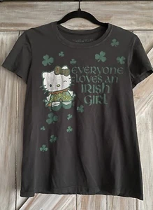St. Patrick’s Day T-shirt Hello Kitty Everyone Loves An Irish Girl Size XL Kids - Picture 1 of 5