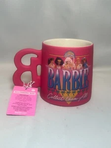 Barbie 21 oz Coffee Mug Pink CERAMIC Matte finish B for handle Mattel NWT - Picture 1 of 4