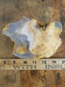 Agate Banding, Geode,semi-polished, Chocolate Crystals,6.5" long,1.5lbs. - Picture 1 of 4