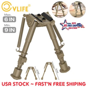 M-lok 6-9" Tactical Rifle Bipod Lightweight Adjustable Height - Hunting Shooting - Picture 1 of 9