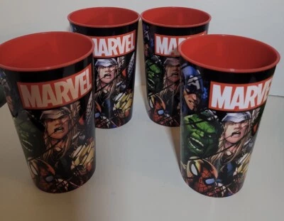 Marvel 18 oz. Tazas de plástico favor de fiesta, juego de 4 tazas, HULK/THOR/SPIDERMAN Foto 1 de 3