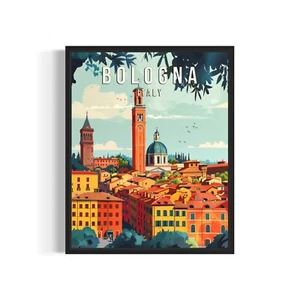 Bologna Italy Landscape Poster Art Print Wall Art Painting Artwork Decor - Picture 1 of 5