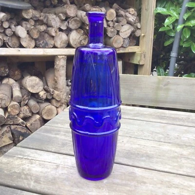 Vintage MidCentury Modern Cobalt Blue Rossini Empoli Italy Glass Genie Bottle - image 1 of 4