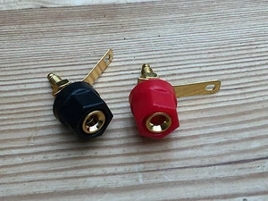 Set 2 genuine TANNOY correct 4mm speaker speakers sockets - Picture 1 of 3
