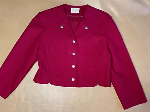 Rote Vintage Pendleton geschnittene Jacke 1980er Jahre Schurwolle - Bild 1 von 13