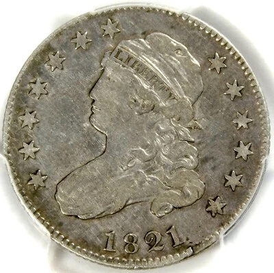 🔥💎🔥💙😍PCGS VF25 1821 BUST QUARTER  - Image 1 of 3