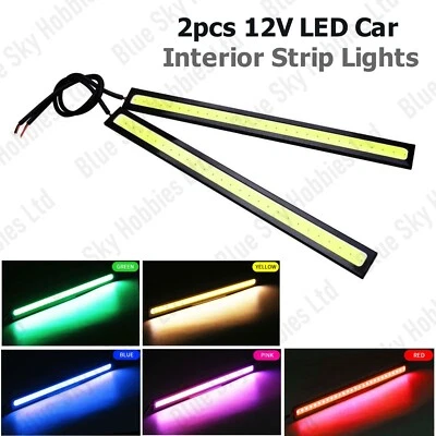 12V LED Car Interior Strip Lights - Multi Colour Bar Lamp for Car, Van & Caravan - Image 1 of 4