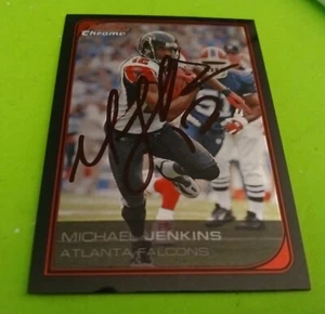 2006 Michael Jenkins SIGNED Bowman Chrome NFL Football Card #199 MINT FALCONS - Picture 1 of 1