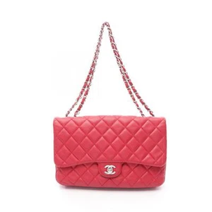 CHANEL Matelasse Chain Shoulder Flap Bag Lambskin Leather rose pink SHW Used CC - Picture 1 of 10