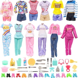 40PCS Doll Clothes Set Fits 11.5" Dolls w/ Outfits Shoes Makeup & More - Picture 1 of 12