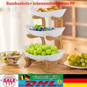 Frutero de 3 pisos Frutero Plato de frutas Verduras Frutero Almacenamiento - Imagen 1 de 24