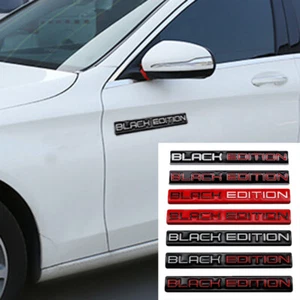 Black Edition Emblem 3D Metal Badge Stickers for Car Truck Dacel Bike - Picture 1 of 22