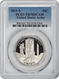 2011-S US Army Silver Commemorative  Half Dollar PR69DCAM PCGS - Picture 1 of 2