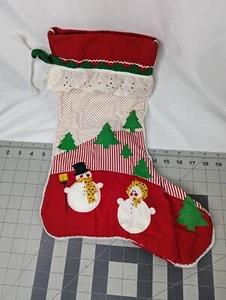 Homemade Quilted Christmas Stocking 18 Inch - Picture 1 of 8