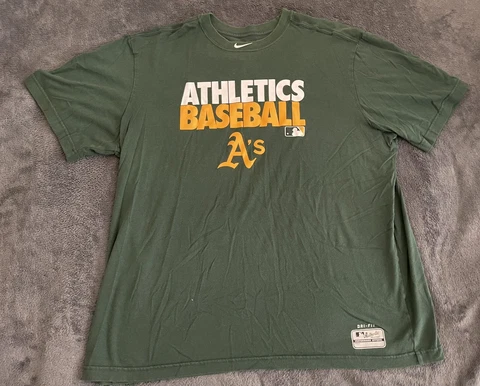 Oakland Ahtletics A's Nike Dri-Fit Team Issued Training Shirt Authentic XXL 3 Cover