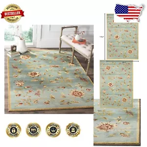 Luxury Floral Area Rug 6'7" x 9'6", Kid & Pet Friendly - Stain Resistant Design - Picture 1 of 9