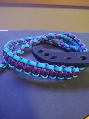 Neon Teal And acid purple Bling Sling, Archery bow wrist sling FREE SHIPPING - Image 1 of 3