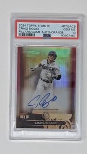 2024 Topps Tribute Craig Biggio #PTGA-CB Auto /10 GEM 10! - Picture 1 of 2