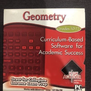 High Achiever Curriculum Based Software For Academic Success Pc Cd Rom Geometry - Picture 1 of 4