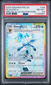 Glaceon ex 150/131 PSA 8.5 NM/MT PRE Prismatic Evolutions 2025 Pokemon SIR #150 - Picture 1 of 2