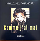Mylène Farmer 12" Comme J'ai Mal (Remixes) - Tirage Limité Vinyle Jaune