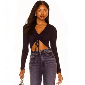 NEW SUSANA MONACO REVOLVE DRAWSTRING FRONT BODYSUIT XS - Picture 1 of 9